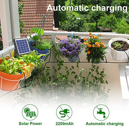 RISINGUP Solar Drip Irrigation System for 15 Potted Plants - size: 15 pots