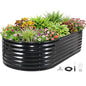 24" Tall Galvanized Raised Garden Bed Outdoor, 8x4x2ft, Grey - color: Gray, size: 8×4×2ft (1 Pack)