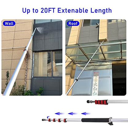 M MINGLE 20 FT Telescoping Pressure Washer Wand, 4000 PSI - size: 20 FT