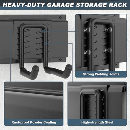Ultrawall Wall Mounted Garage Tool Organizer, Garden Tool Organization
