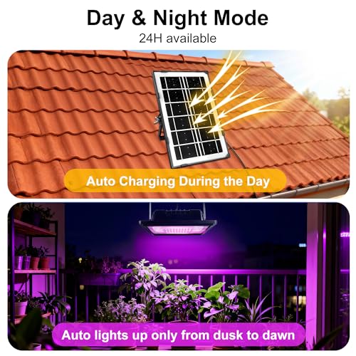 Loscarol Solar Grow Light, Full Spectrum Plant Light with Timer & Remote
