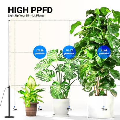 Barrina T10 Pro Vertical Grow Light, 42W, 5000K Full Spectrum, 4FT to 5.6FT - color: 5000K, size: 4-5.6 ft Adjustable