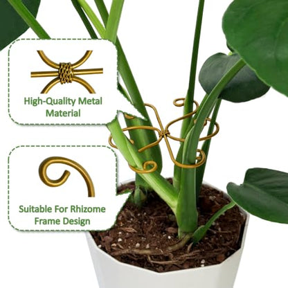 5PCS Plant Stem Support Rings for Monstera & Indoor Plants, 4.1 x 3.9 in Metal Plant Stem Holder