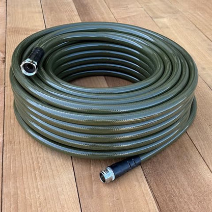 Water Right Polyurethane Garden Hose, 25 Ft, Non-toxic, 1/2” ID, Olive - color: Olive, size: 25-Foot, style: Brass Fittings