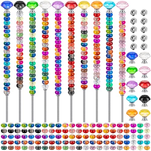 230 Pcs Beaded Garden Stakes, 12 IN Fairy Wand Garden Stake Beads Kits - size: 12 IN Diamonds