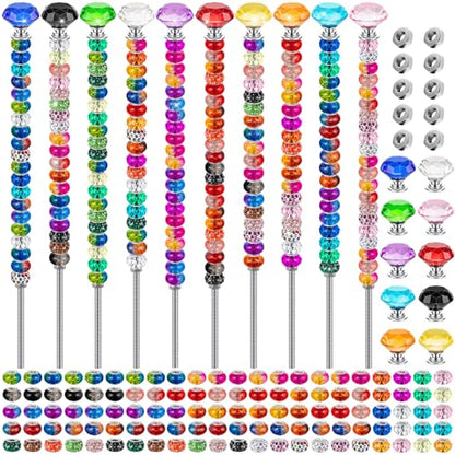 230 Pcs Beaded Garden Stakes, 12 IN Fairy Wand Garden Stake Beads Kits - size: 12 IN Diamonds