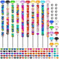 230 Pcs Beaded Garden Stakes, 12 IN Fairy Wand Garden Stake Beads Kits - size: 12 IN Diamonds
