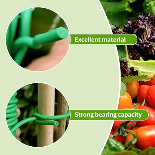 SooGree Plant Ties, 26.2 Feet Soft Twist Garden Ties for Supporting Climbing Plants, Flexible Wire for Tomatoes, Vines, Outdoor Climbing, Vegetables & Office Home Organization(Diameter 3mm) - size: 3MM*8M