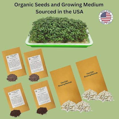 Microgreen Refill – 4 Harvests: Hydroponic Medium and 4 Pack Organic Seeds - style: Hydroponic Confetti Refill