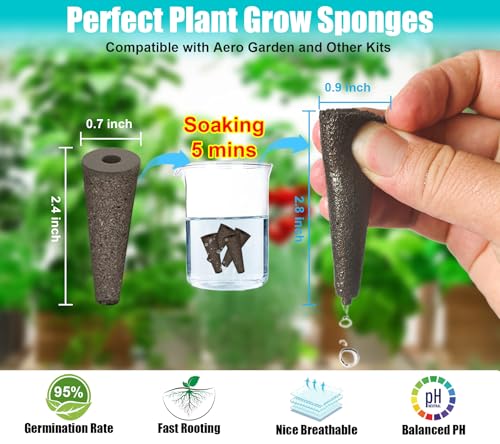 Replacement for Aerogarden Pods Hydroponic Accessories 103 Pcs - size: 103Pack Seed Pod Kits for Round Holes