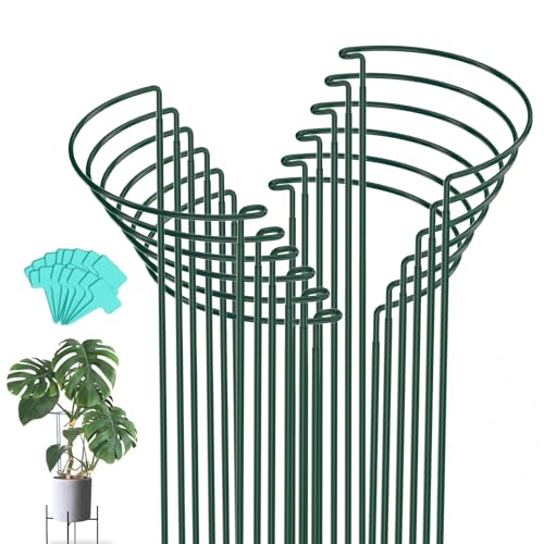 12 Pack 32 Inch Adjustable Peony Cages and Supports with 15 Twist Ties