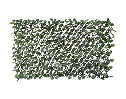 Coarbor 2 Packs Artificial Leaf Ivy Expandable Privacy Fence Screen Grass Wall Stretchable Fencing for Deck Balcony Patio Porch Trellis Decor- Single Side Leaves