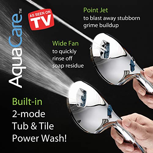 AquaCare 8-mode High Pressure Handheld Shower Head with 2-mode Power Wash - color: Premium Chrome, style: 1.8 Gallon Per Minute