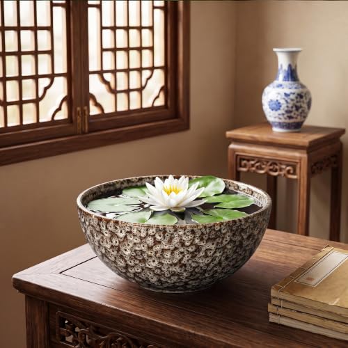 Bonsai Pots 10 Inch, Ceramic Succulent Pots, White Leopard - color: White Leopard-1, size: 10 Inch