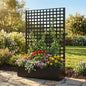 TABU Metal Planter Box with Trellis for Climbing Plant,71"x47"x16",Black
