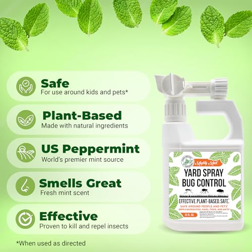 Mighty Mint Peppermint Oil Lawn & Yard Bug Control Spray, 32 oz - size: 32 Fl Oz (Pack of 1)