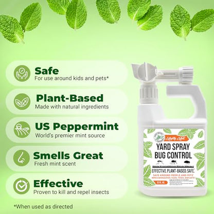 Mighty Mint Peppermint Oil Lawn & Yard Bug Control Spray, 32 oz - size: 32 Fl Oz (Pack of 1)