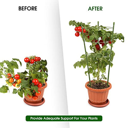 TOCCYARD 4 Pack Plant Support Tomato Cages for Garden, 18 Inches Small Tomato Cages and Supports with Adjustable Rings for Garden Pots, Plant Stakes Tomato Trellis Rings for Climbing Plants - style: 4 Pack 18"