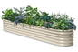 10x2x1.5ft Galvanized Raised Garden Bed, 18" Tall Metal Planter Box - color: Beige, size: 10x2x1.5ft