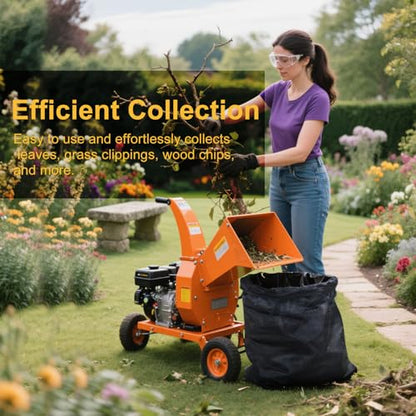 Wood Chipper Bag Collection for Craftsman Electric Shredder Mulcher, Universal 24x48 Leaf Mulcher Collection Bag Fits Most Brand - size: 1-PACK