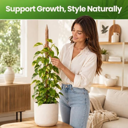 2 Pack 48'' Moss Pole Monstera Plant Support for Climbing Indoor Plants - size: 2-Pack (48 in)