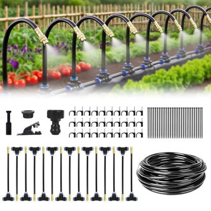 Drip Irrigation System, Automatic Watering System with Quick Connectors - size: 50FT without Timer