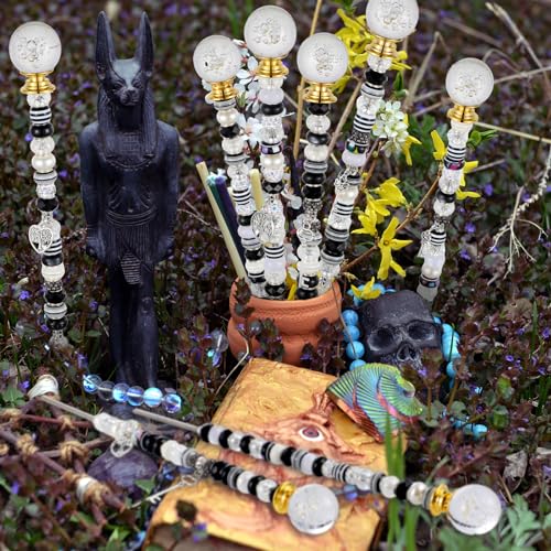 Tigeen 236 Pcs Garden Stake DIY Fairy Wand Plant Stake, Dark Witchy - style: Dark Witchy