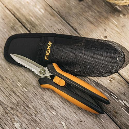 Fiskars 8" SoftGrip Pruning Shears, Multipurpose Garden Snips with Sheath - style: Snips