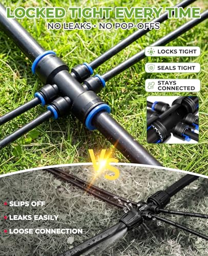 HIRALIY 50FT Automatic Drip Irrigation Kit with Timer - size: 50FT