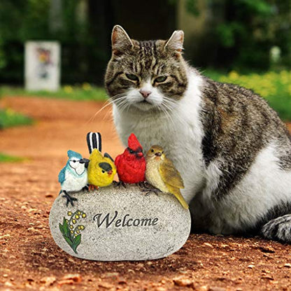 Design Toscano Birdy Welcome Garden Stone Statue: Medium - size: Medium