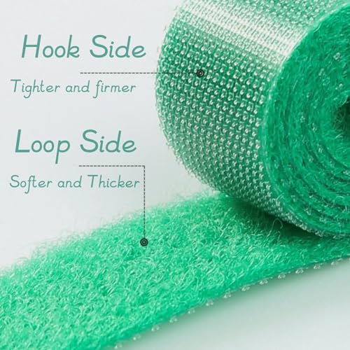 16.4 Feet Green Garden Tape Plant Ties 1/2'' Wide Garden Ties Plant Tape for Climbing Plants Reusable Gardening Plant Tape Support Strap for Flowers, Vines, Tomatoes Support Tape(16.4ft) - size: 16.4ft