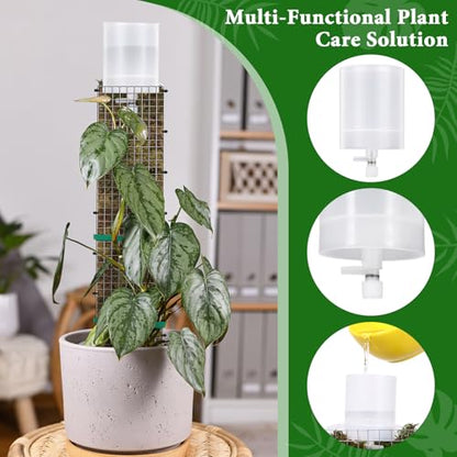 6 Pack Adjustable Moss Pole Watering Dripper, Self Watering Planter Insert