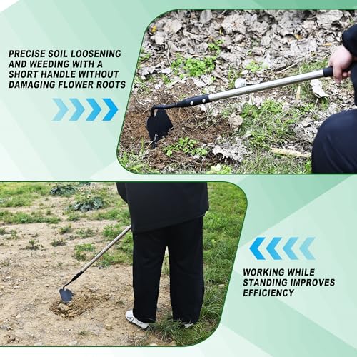 YEELOR Garden Hoe, Long Handle - style: Flat hoe