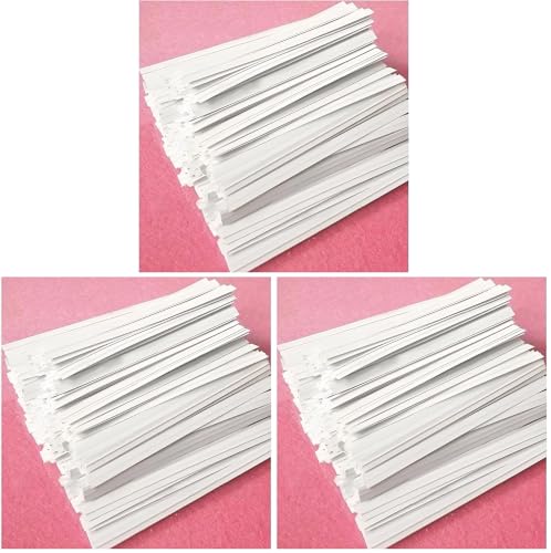 Easytle 1200 Pcs 5" White Paper Twist Ties Bread Ties White Twist Ties Twisty-Ties Bag Ties Twist Ties for Bags Bread Wire Ties Twist Tie for Party Cello Candy Bread Coffee Bags Cake Pops (Pack of 3) - size: 1200 Pcs (Pack of 3)