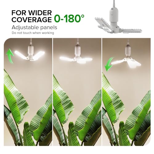 SANSI Hanging Grow Lights for Indoor Plants, Hanging Plant Light with Timer - size: Small