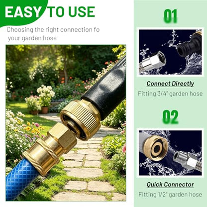 2026 Upgraded Jet Nozzle Power Washer for Garden Hose (Gray) - color: Gray