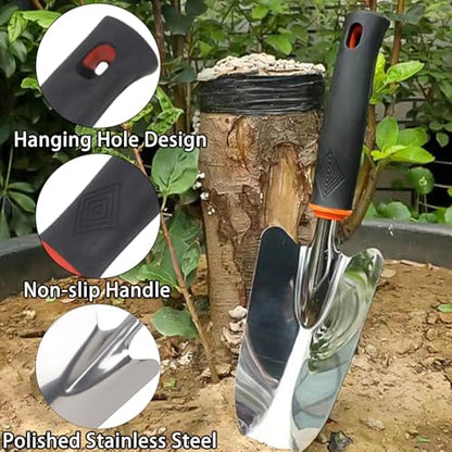 Garden Trowel Hand Shovel, Heavy Duty Stainless Steel Garden Spade