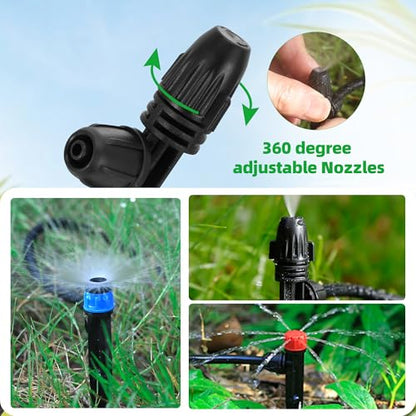 FULAIERGD60 Pcs Drip Irrigation Sprayer Emitters for 1/4" Irrigation Tubing