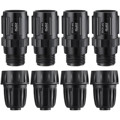 8 Pcs 25 PSI Drip Irrigation Pressure Regulator Adapter Kit - style: 25 PSI
