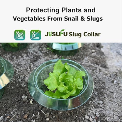 10 Pack Slug Collars for Plants - color: Green 10 PCS