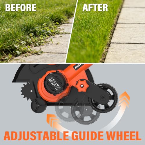 Maxlander 9'' Lawn Edger, 3-Position Blade Depth, 4.0Ah Battery & Charger