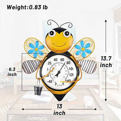 MUMTOP Outdoor Thermometer, Bees Thermometer for Patio, Yard, Garden
