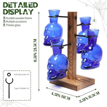 Plants Propagation Stations Skull Glass Propagation Birthday Gift for Women - color: Blue