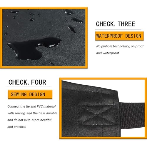 Homsolver 2 Pack Waterproof Dishwasher Rubber Adjustable Apron for Unisex - color: Black