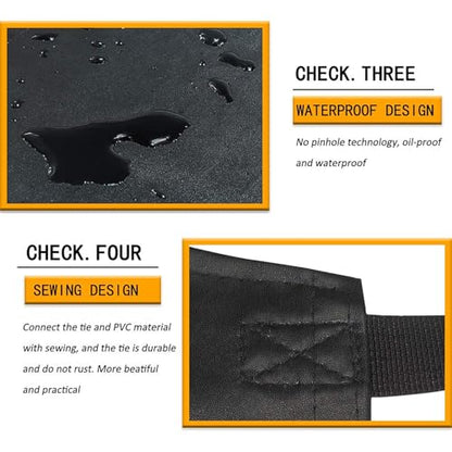 Homsolver 2 Pack Waterproof Dishwasher Rubber Adjustable Apron for Unisex - color: Black