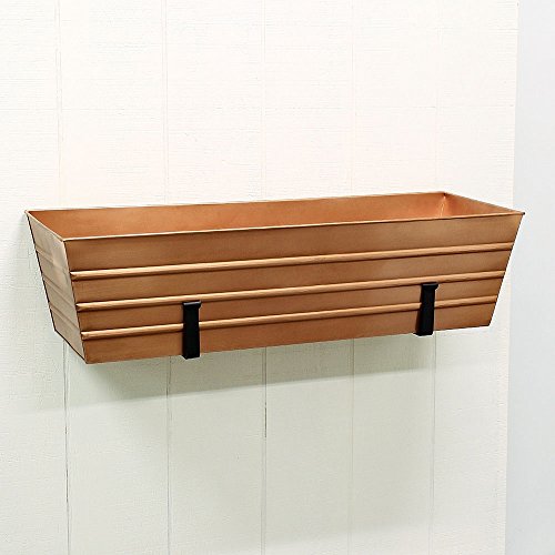 Achla Designs SFB-03 Wall-Mount, 10 inch Flower Window Box Planter Brackets, 10-inch, Black - size: 10-inch