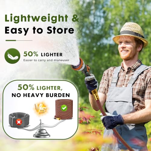 Garden Hose 25FT, Lightweight Flexible Water Hose