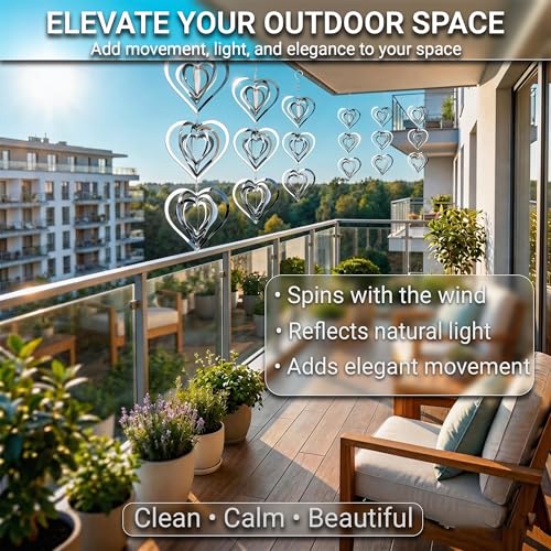 Reflective Bird Deterrents for Outside, Woodpecker Repellent - size: Heart