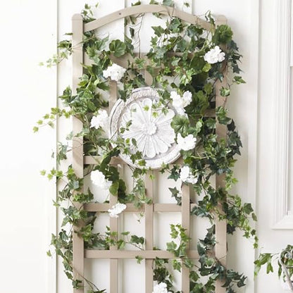 Dura-Trel PVC Garden Trellis for Climbing Vine Plants, Cambridge, Mocha, 28" x 76" - color: Mocha