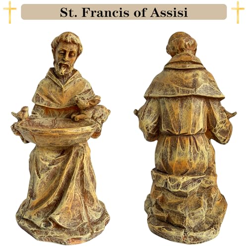 St. Francis of Assisi Garden Statue with Bird Feeder, Garden Decor